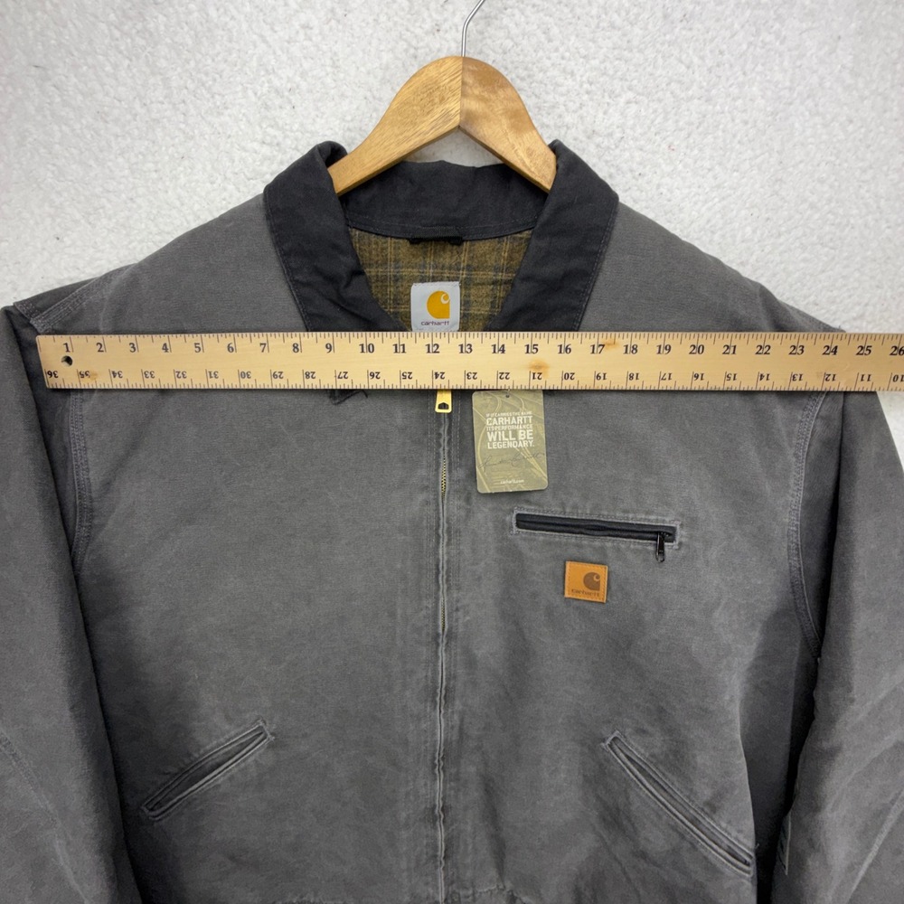 Carhartt Detroit Jacket Blanket Lined Mens 4XL J97 GVL Gravel Gray NWT NOS - Picture 10 of 12